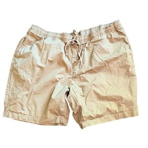 Free Assembly Mens Tan Elastic Waist Drawstring Shorts‎ XXL Made in Bangladesh